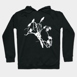 Doves on Branches (white) Hoodie